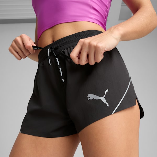RACEDAY ULTRAWEAVE Women's 3" Split Shorts, PUMA Black, extralarge